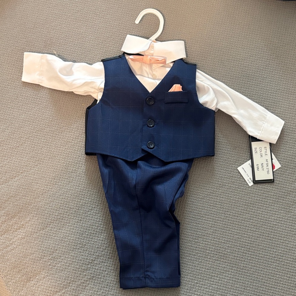 Andrew Fezza Navy and White Kids Matching Set
